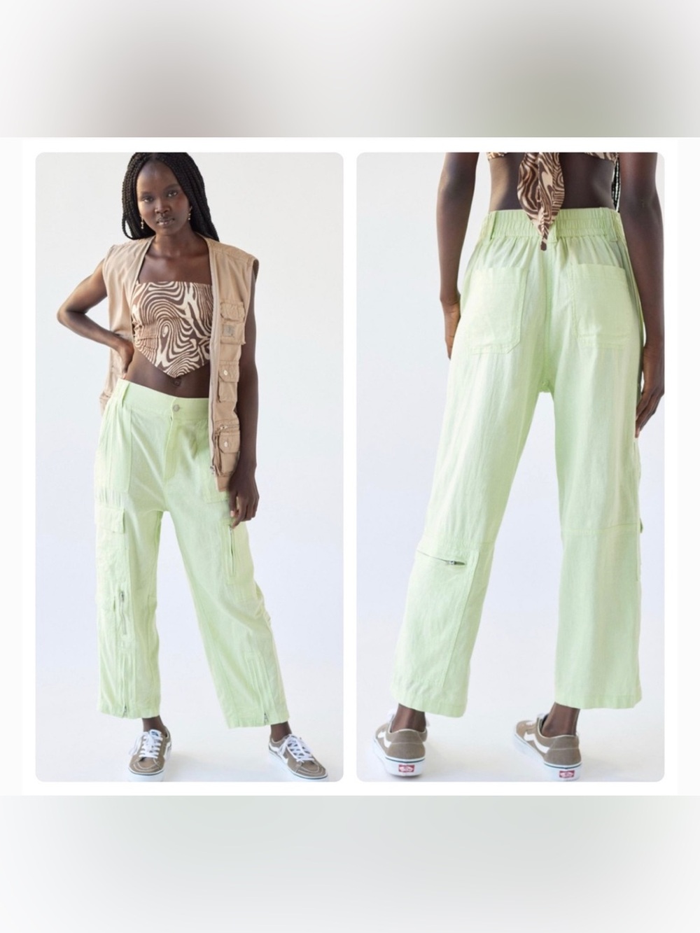 Urban Outfitters Mint green rave Cargo Pants